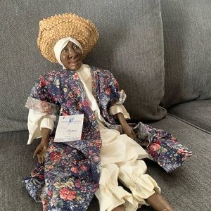 Nettie Daddy’s Long Legs Doll 1990 Made in Germany Vintage tag figurine Black